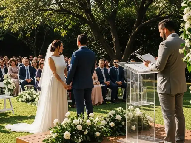 Podium Iluminado LED para Eventos Empresariales REDEIL